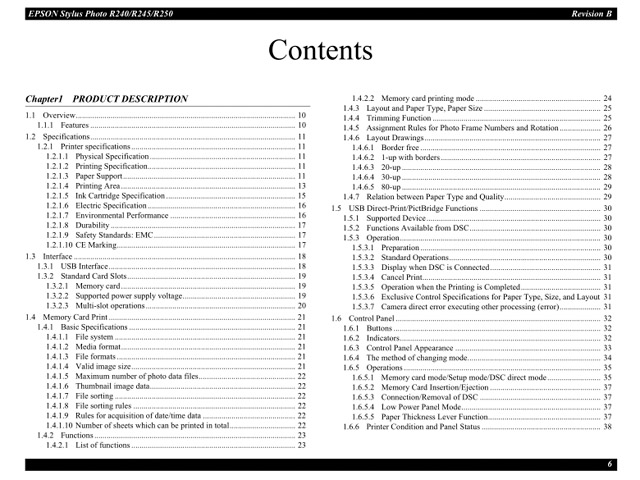 EPSON R240_R245_R250 Service Manual